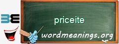 WordMeaning blackboard for priceite